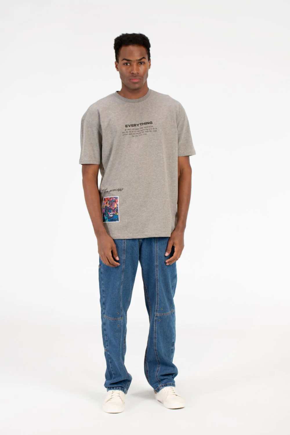 Men's Milton Graphic Print Crew Neck Oversize T-Shirt - Image 8