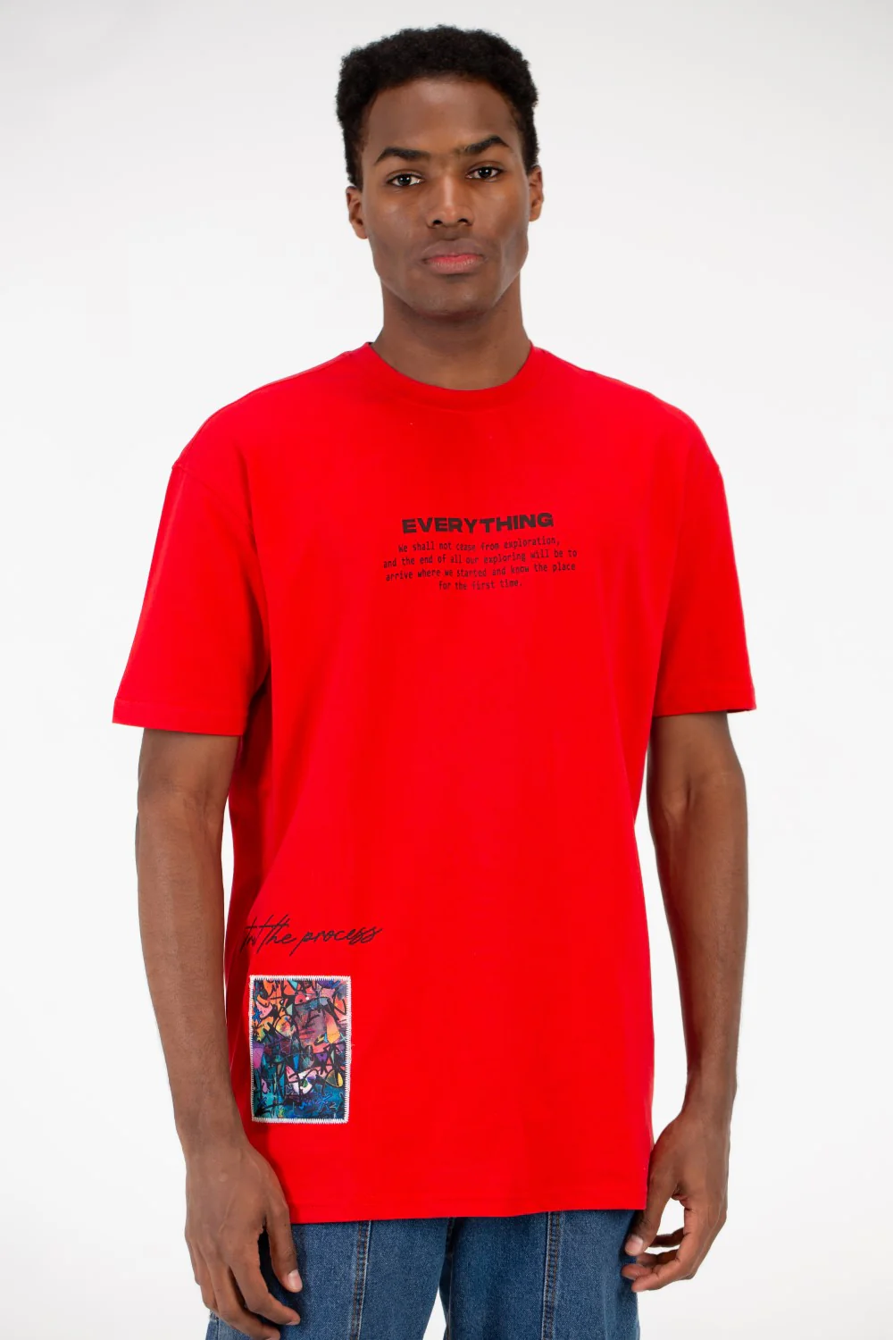 Men's Milton Graphic Print Crew Neck Oversize T-Shirt - Image 9