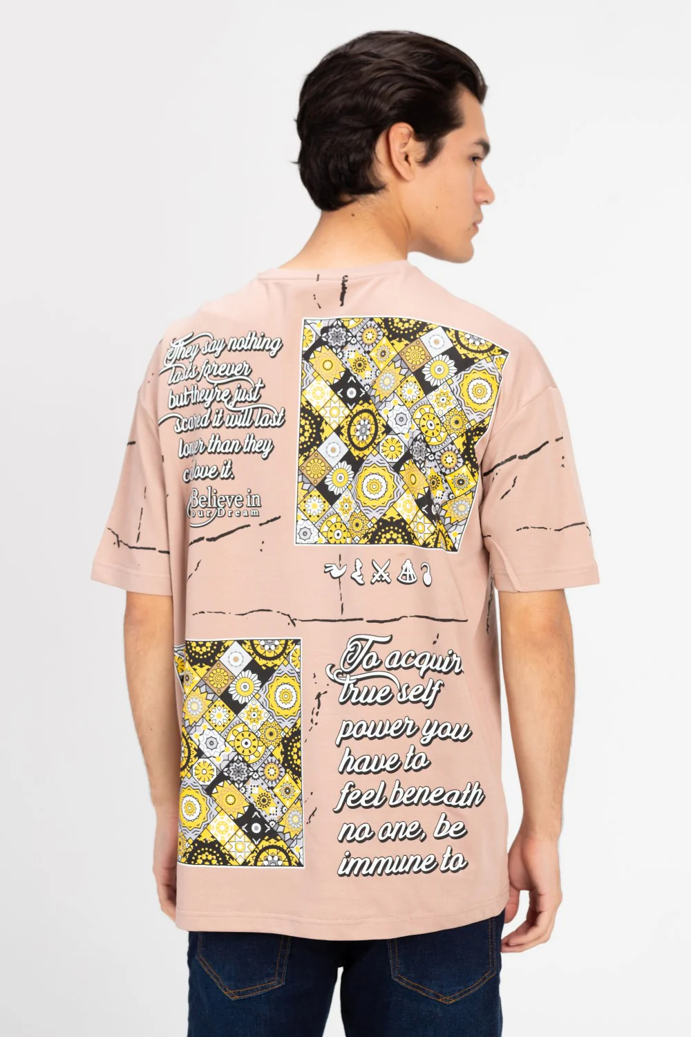 Men's Milton Oversized Printed T-Shirt - Image 2