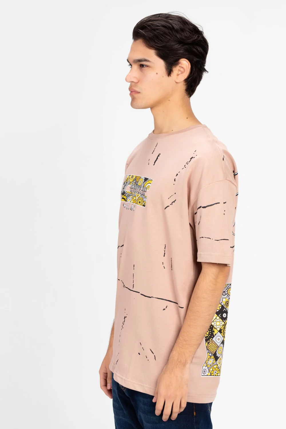Men's Milton Oversized Printed T-Shirt - Image 3