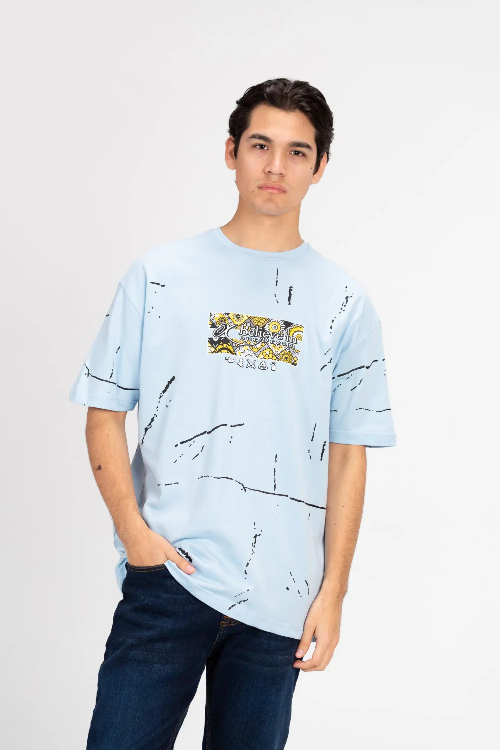 Men's Milton Oversized Printed T-Shirt - Image 5