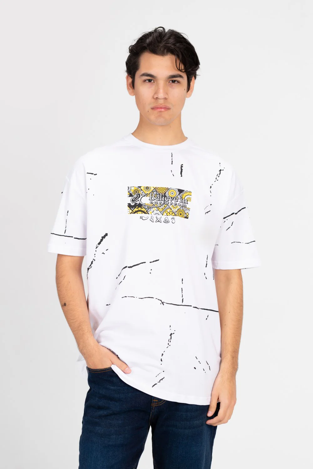 Men's Milton Oversized Printed T-Shirt - Image 9