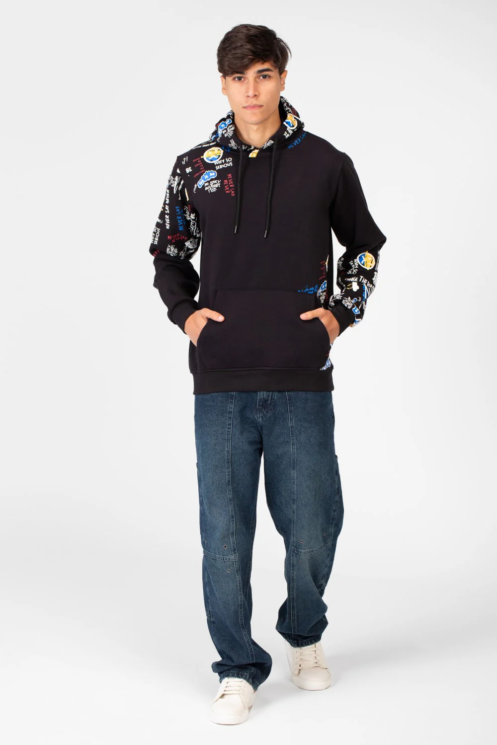Men's Milton Printed Long Sleeve Hoodie - Image 4