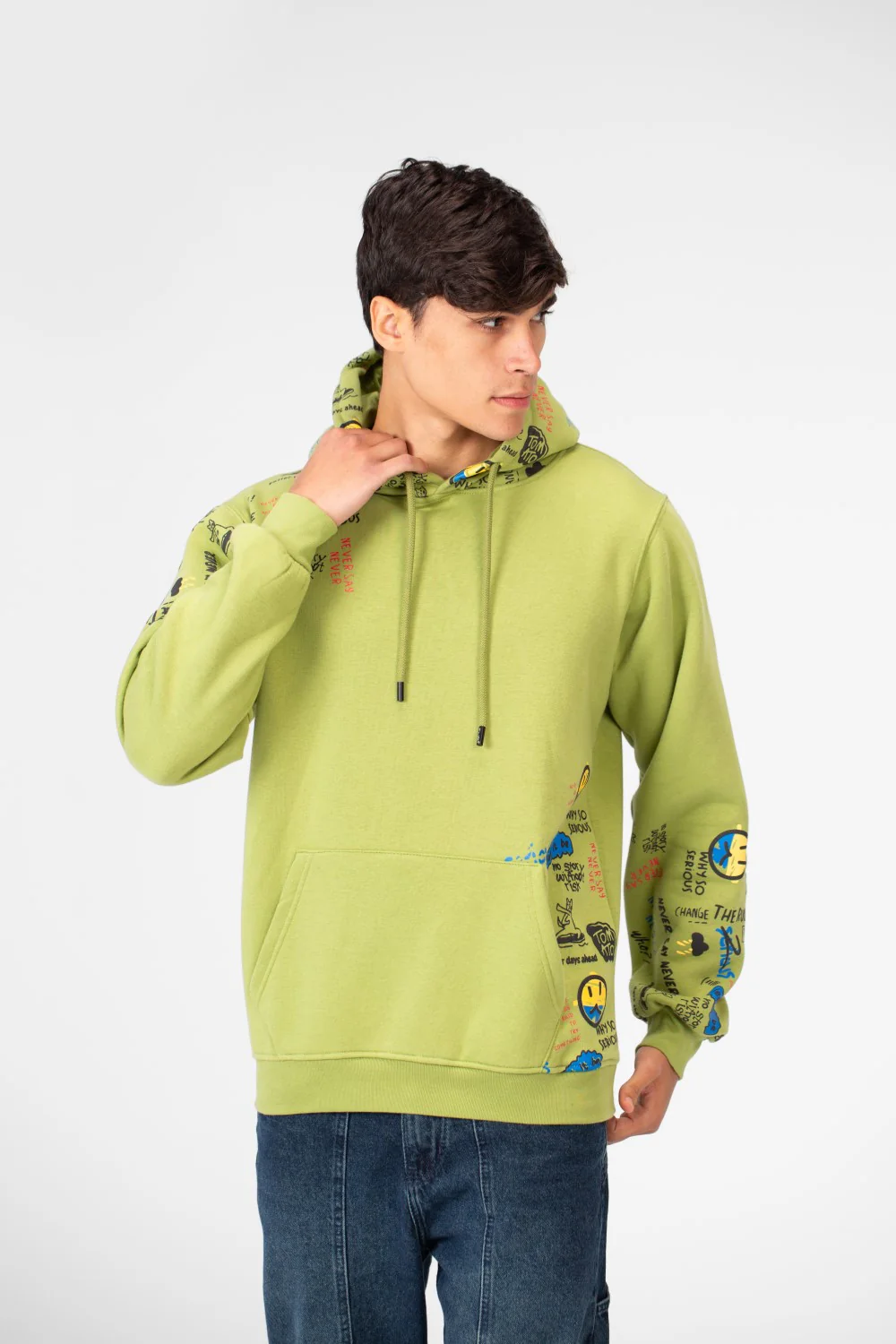 Men's Milton Printed Long Sleeve Hoodie - Image 5