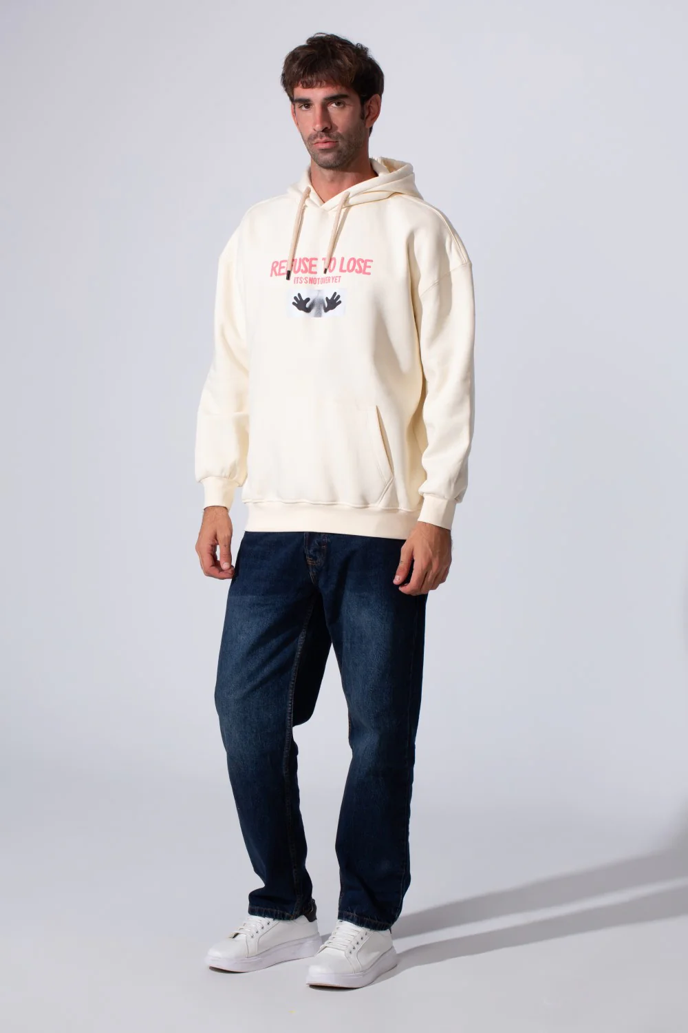 Men's Milton Regular Fit Graphic Print Hoodie Sweatshirt - Image 4