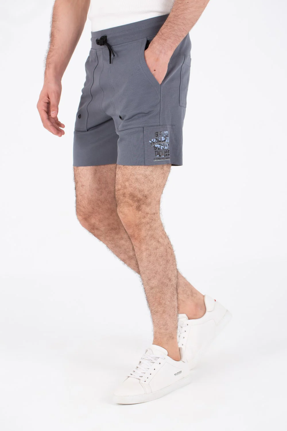 Mens Milton Shorts With Side Print And Front Pockets - Image 9