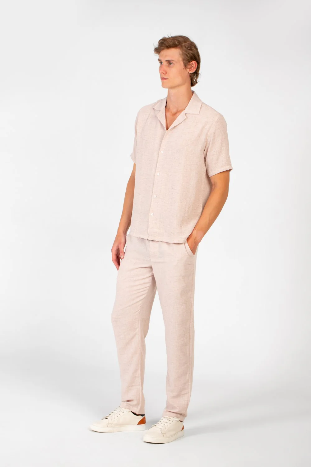 Men's Modern Design Slim Fit Linen Outfit - Image 3