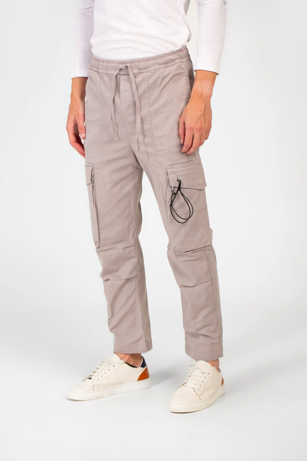 Men's Modern Gabardine Shewal Pants With A Drawstring Waist And Basic Details - Image 12