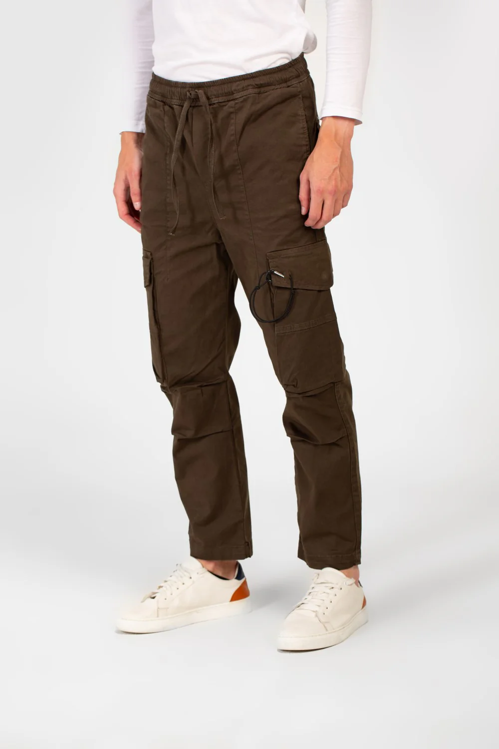 Men's Modern Gabardine Shewal Pants With A Drawstring Waist And Basic Details - Image 20