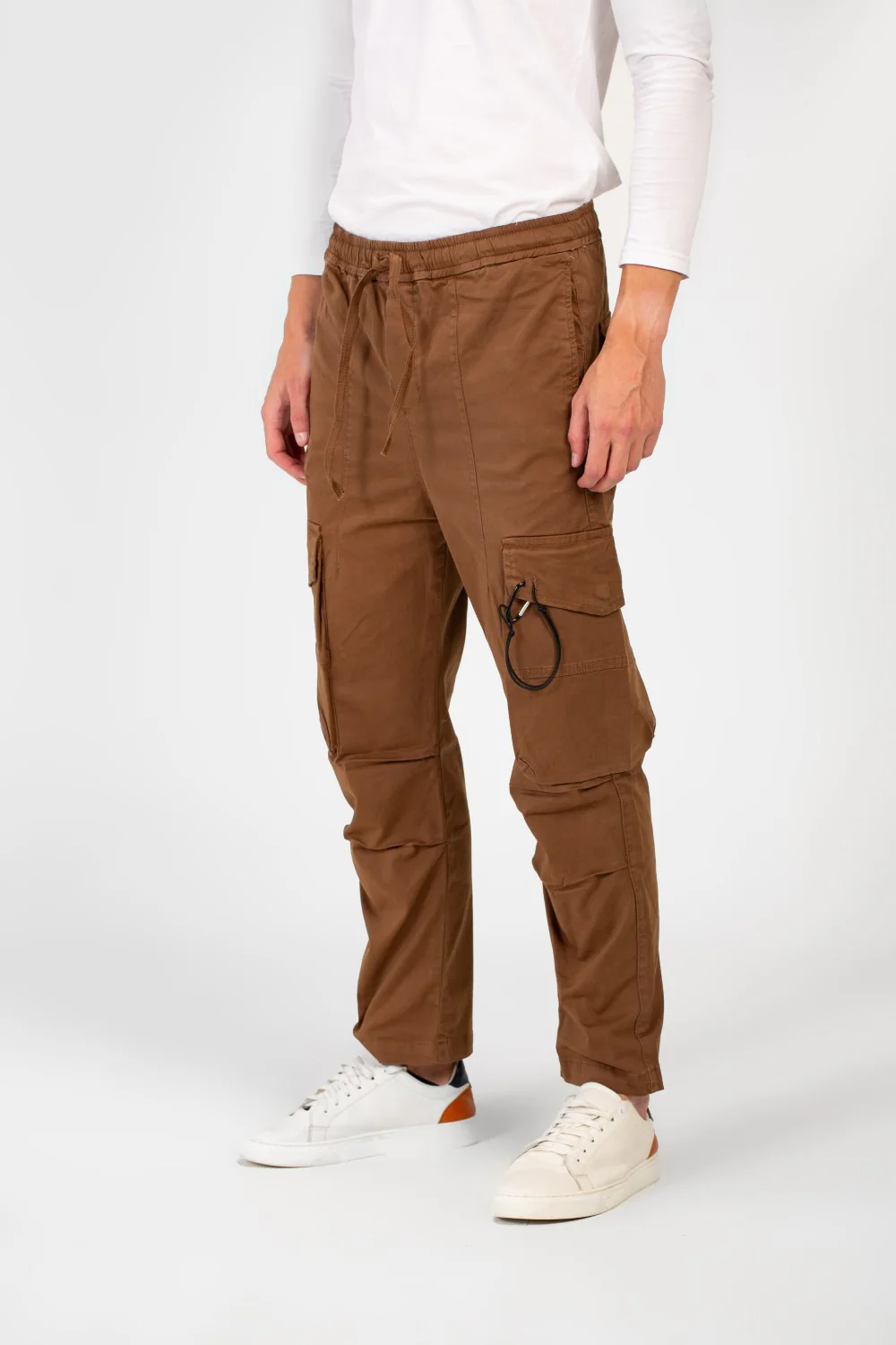 Men's Modern Gabardine Shewal Pants With A Drawstring Waist And Basic Details - Image 8