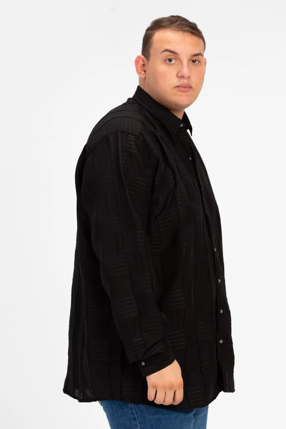 Men's Big Size Modern Oversized Long Sleeve Shirt - Image 3