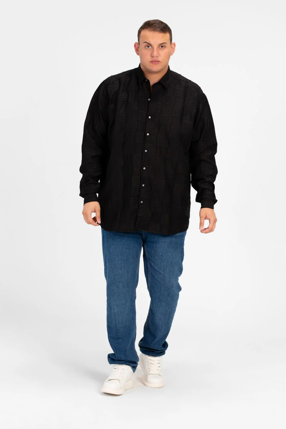 Men's Big Size Modern Oversized Long Sleeve Shirt - Image 4