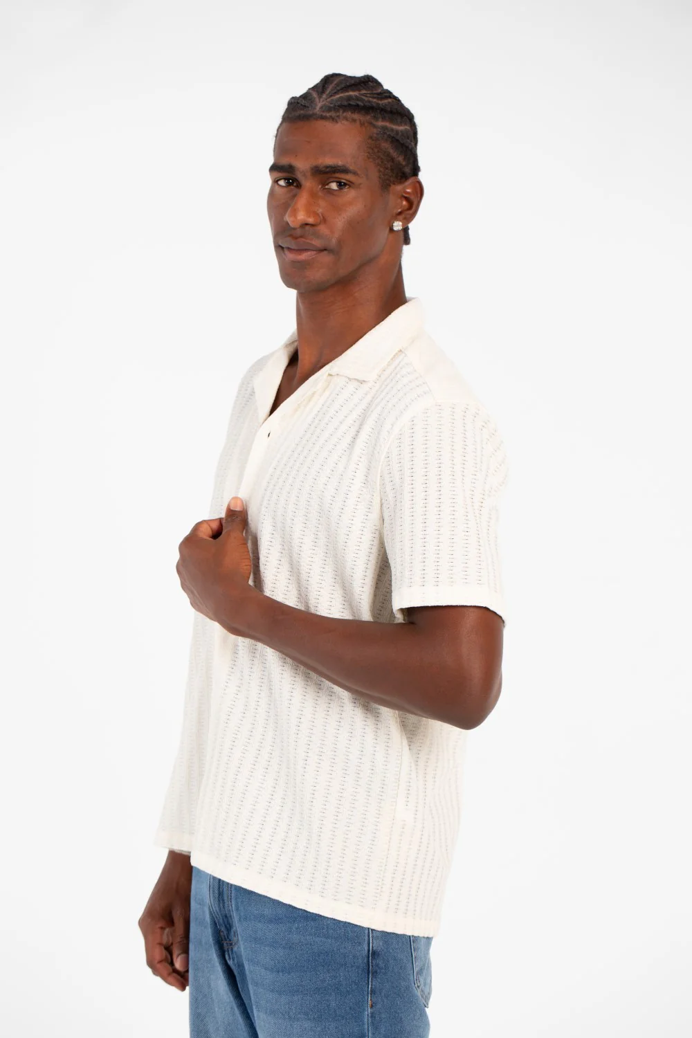 Men's Modern Slim Fit Basic Short Sleeve Mesh Breathable Shirt - Image 11