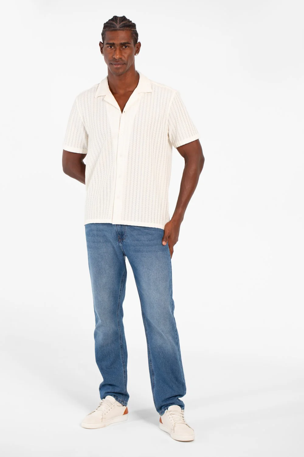 Men's Modern Slim Fit Basic Short Sleeve Mesh Breathable Shirt - Image 12