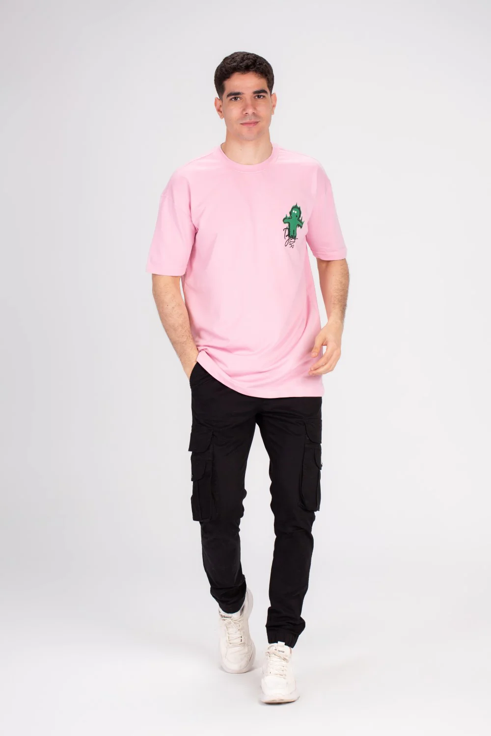 Men's Over Size Front & Back Printed Made Of Comfort Cotton T-shirt Perfect For Everyday Wear - Image 4