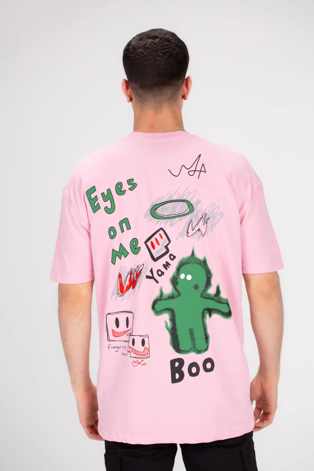 Men's Over Size Front & Back Printed Made Of Comfort Cotton T-shirt Perfect For Everyday Wear - Image 5