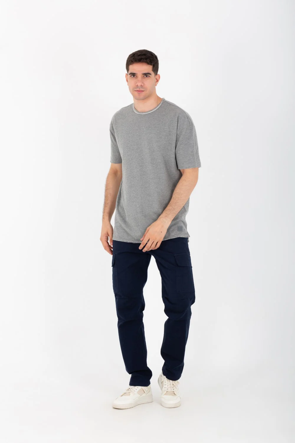 Mens Oversize Basic Plain T-shirt With Short Sleeves And A Round Neck - Image 18
