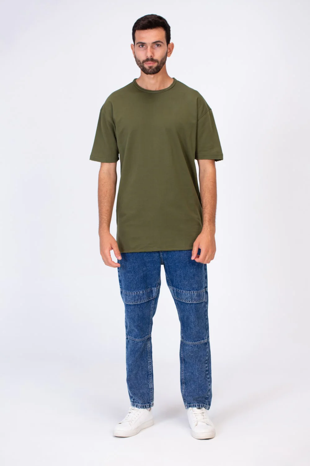 Mens Oversize Basic Plain T-shirt With Short Sleeves And A Round Neck - Image 21