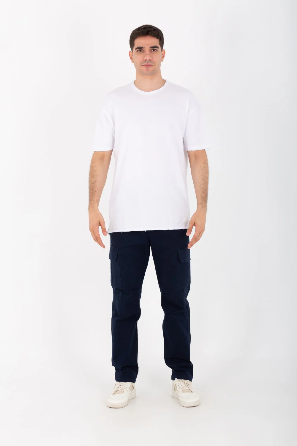 Mens Oversize Basic Plain T-shirt With Short Sleeves And A Round Neck - Image 36
