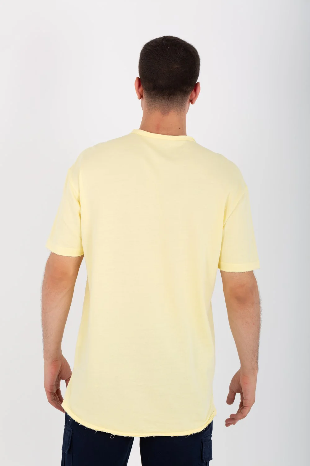 Mens Oversize Basic Plain T-shirt With Short Sleeves And A Round Neck - Image 38