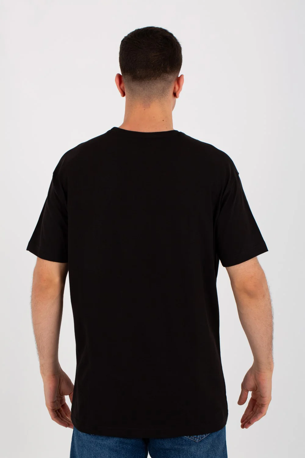 Mens Oversize Half Sleeves Round T-shirt With A Pocket On The Front - Image 2