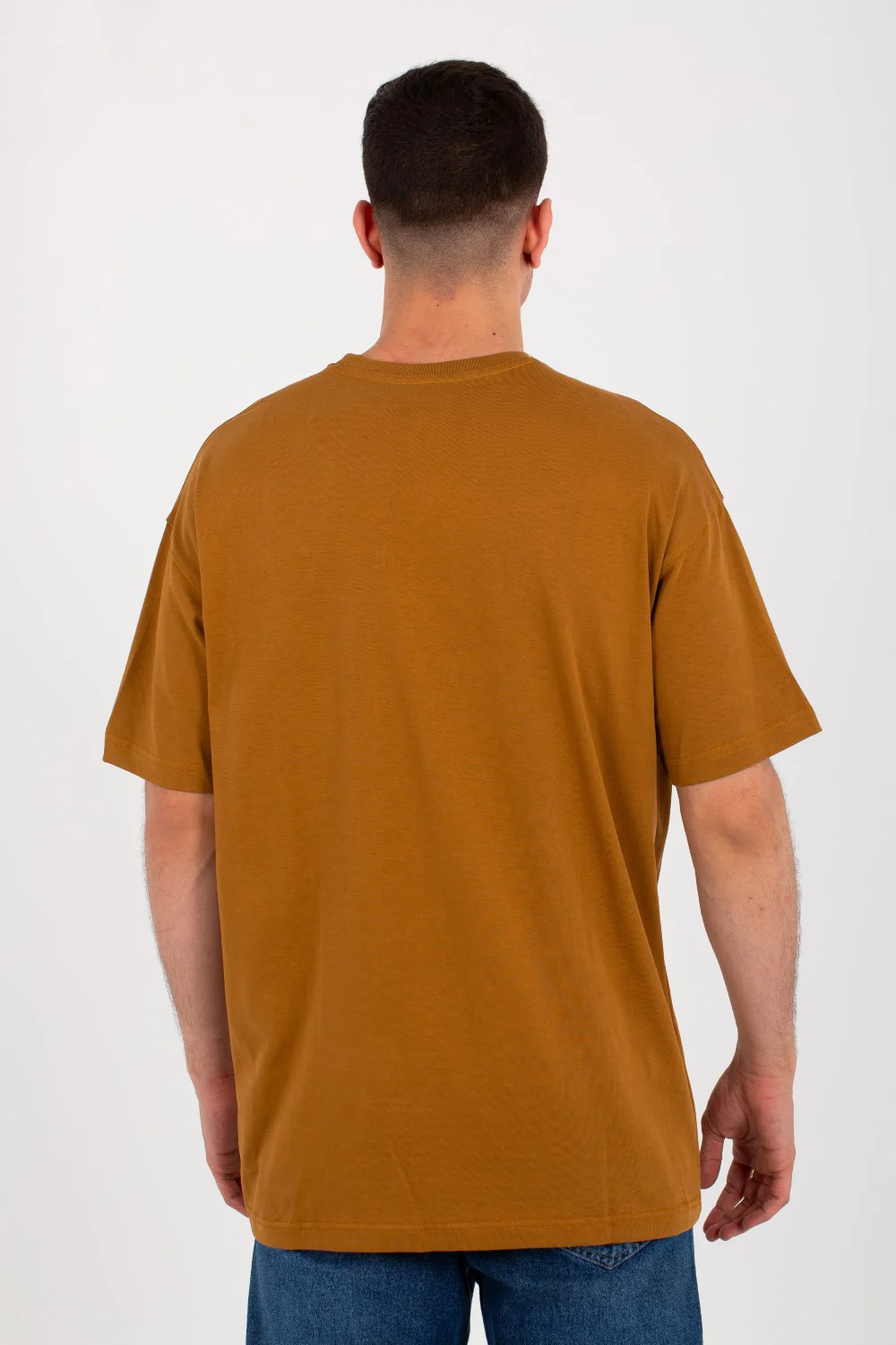 Mens Oversize Half Sleeves Round T-shirt With A Pocket On The Front - Image 5