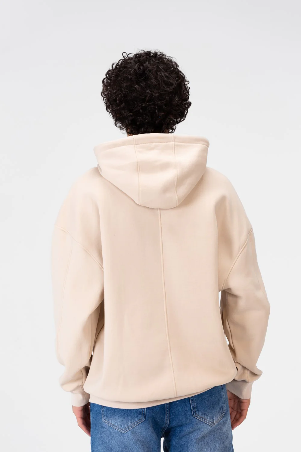 Men's Oversize Hoodie Sweatshirt Melton Material - Image 2