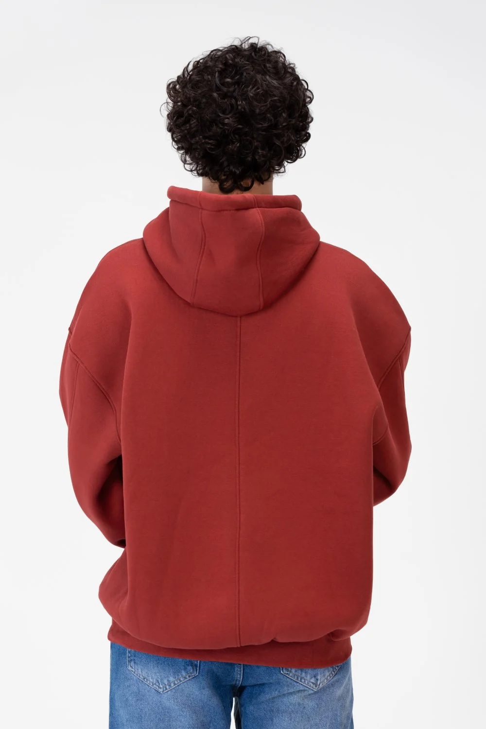 Men's Oversize Hoodie Sweatshirt Melton Material - Image 5