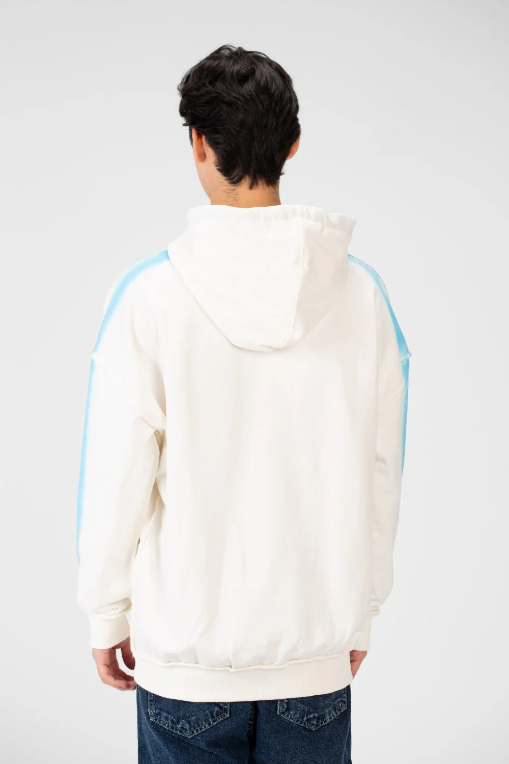 Men's Oversize Hoodie Sweatshirt With Text Print - Image 2