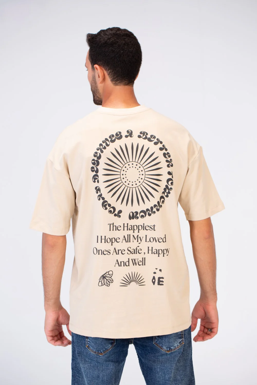 Mens Oversize Printed Half Sleeve T-shirt With Comfortable Cotton Material - Image 2