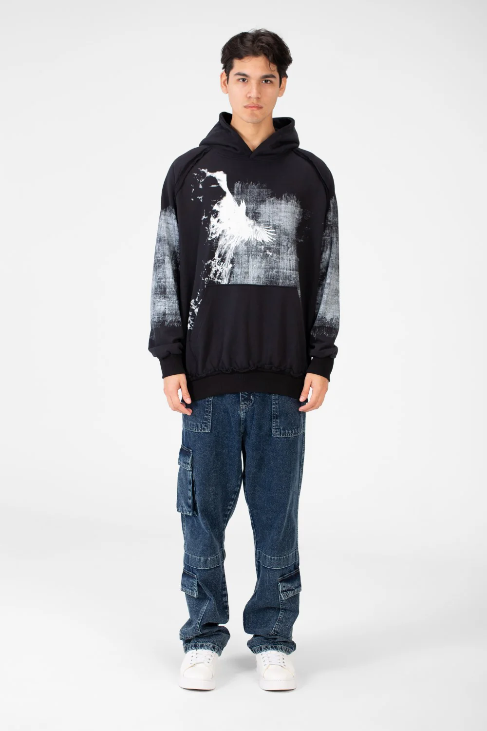 Men's Oversize Printed Hoodie Sweatshirt - Image 4