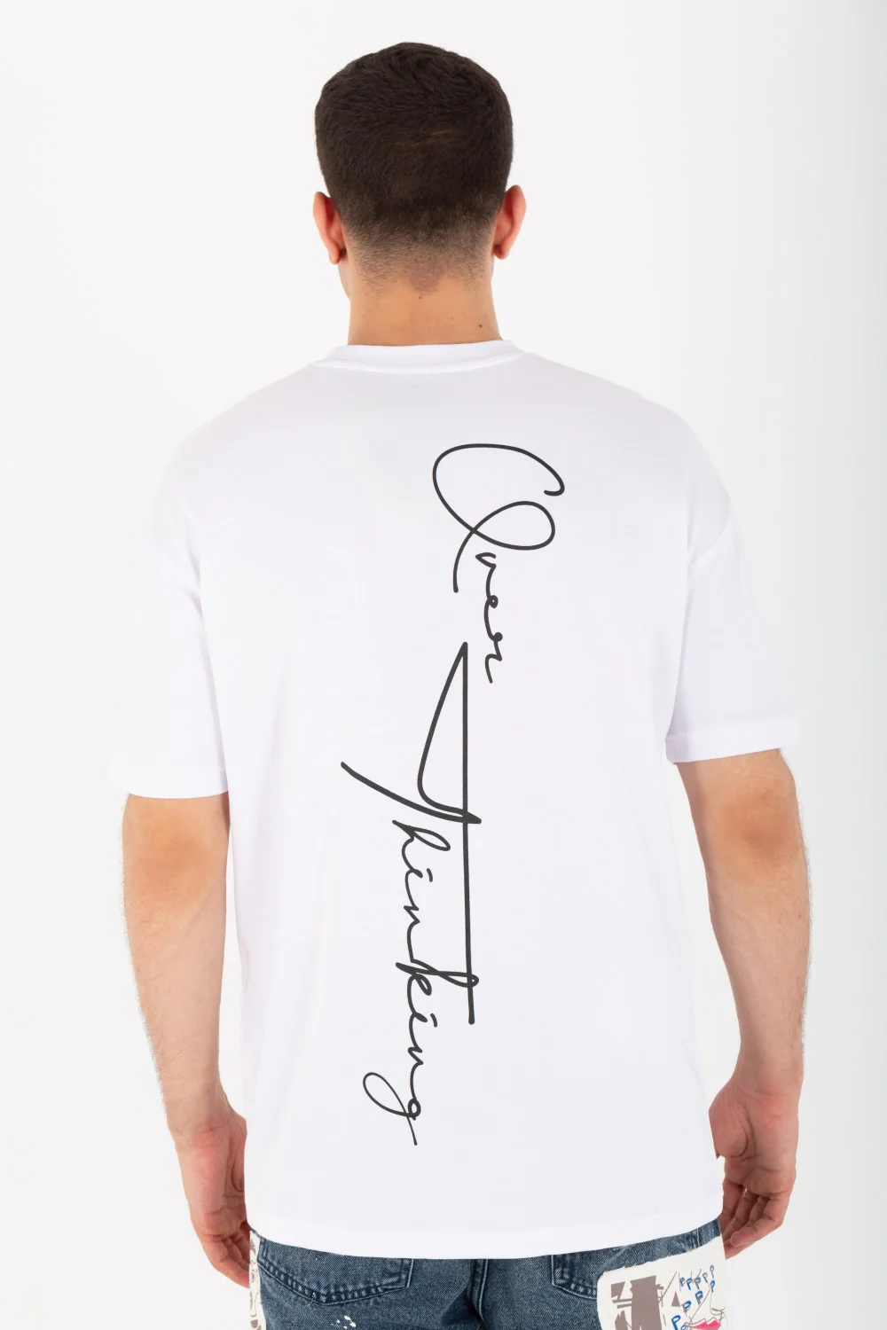 Mens Oversize Printed Short Sleeved T-shirt In Summer Melton Material - Image 2
