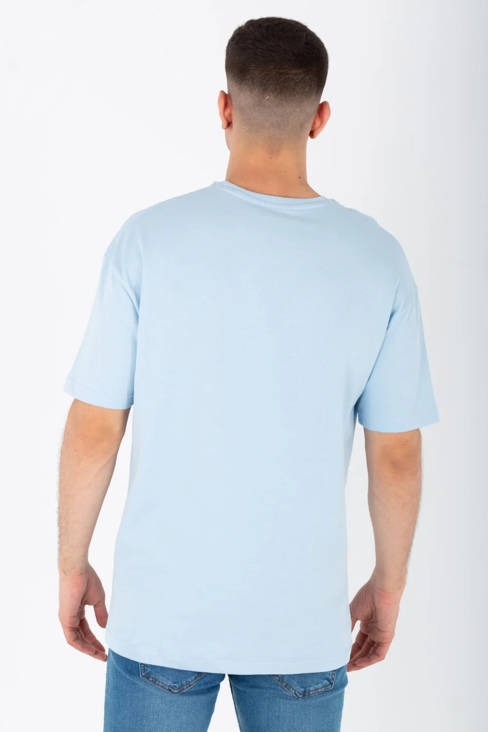 Men's Oversize Printed T-shirt With A Round Neck And Summer Melton Material - Image 11