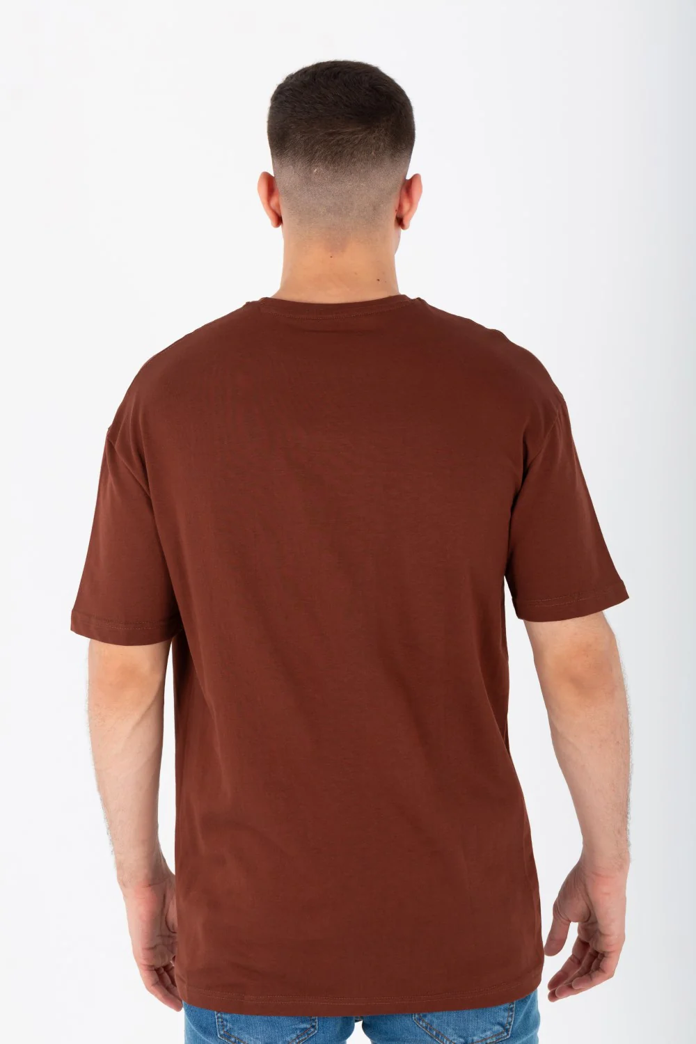 Men's Oversize Printed T-shirt With A Round Neck And Summer Melton Material - Image 5