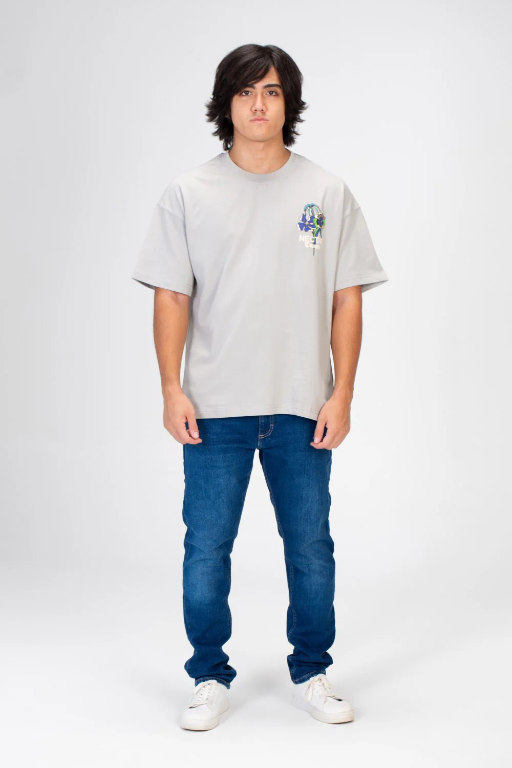 Men's Oversize Round Neck Printed T-shirt With Short Sleeves Single Lycra Material - Image 3