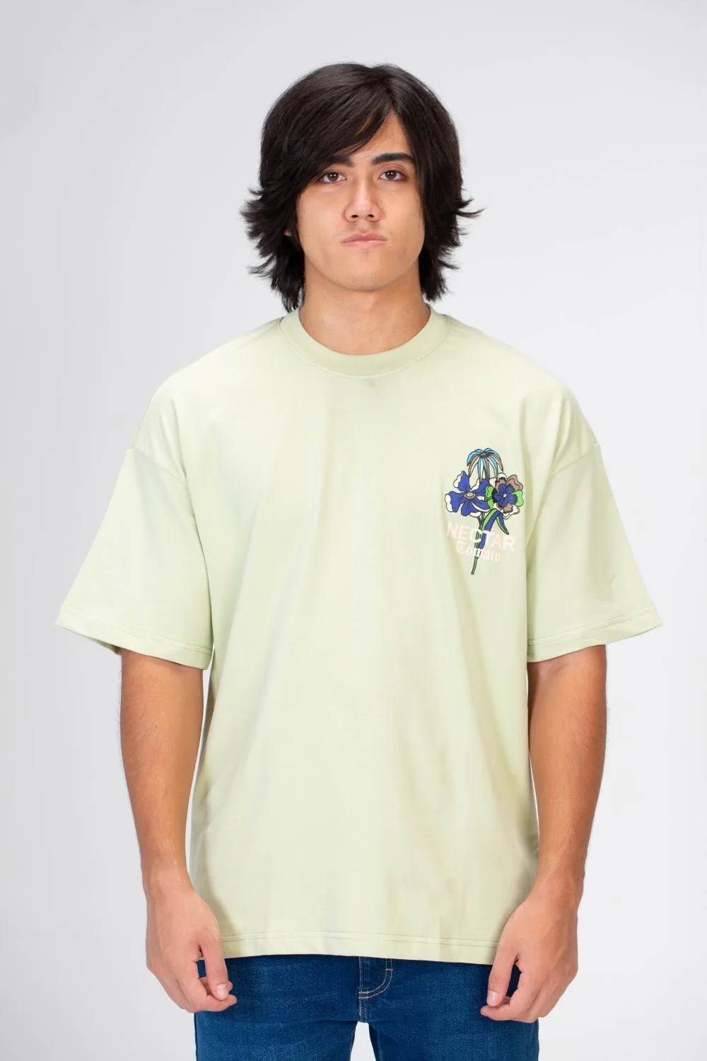 Men's Oversize Round Neck Printed T-shirt With Short Sleeves Single Lycra Material - Image 4
