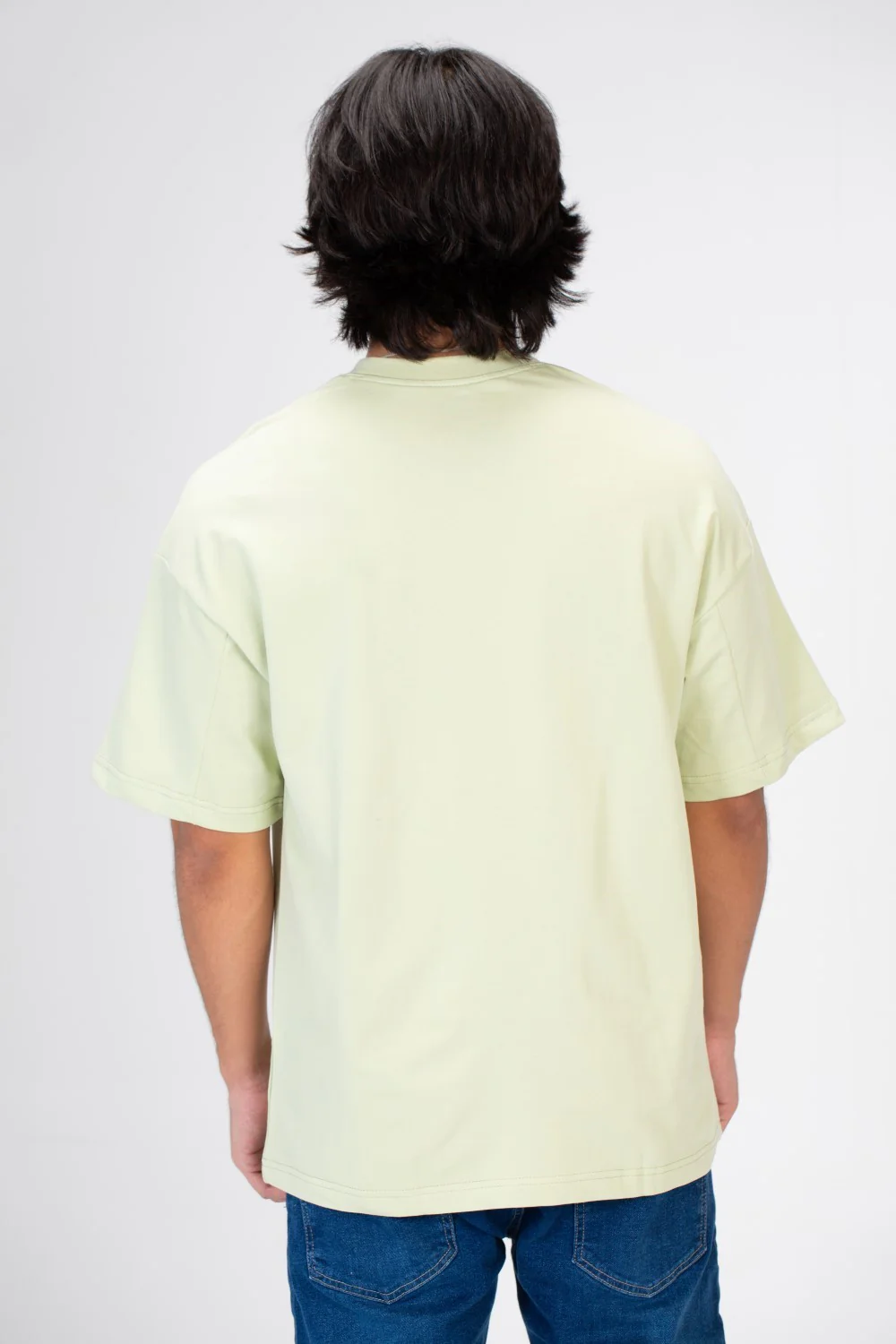 Men's Oversize Round Neck Printed T-shirt With Short Sleeves Single Lycra Material - Image 5