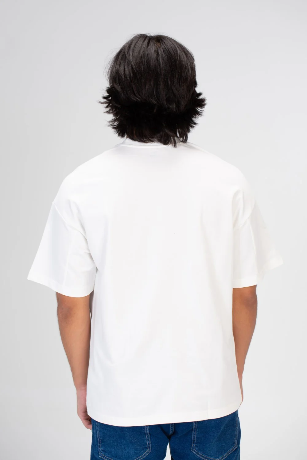 Men's Oversize Round Neck Printed T-shirt With Short Sleeves Single Lycra Material - Image 8