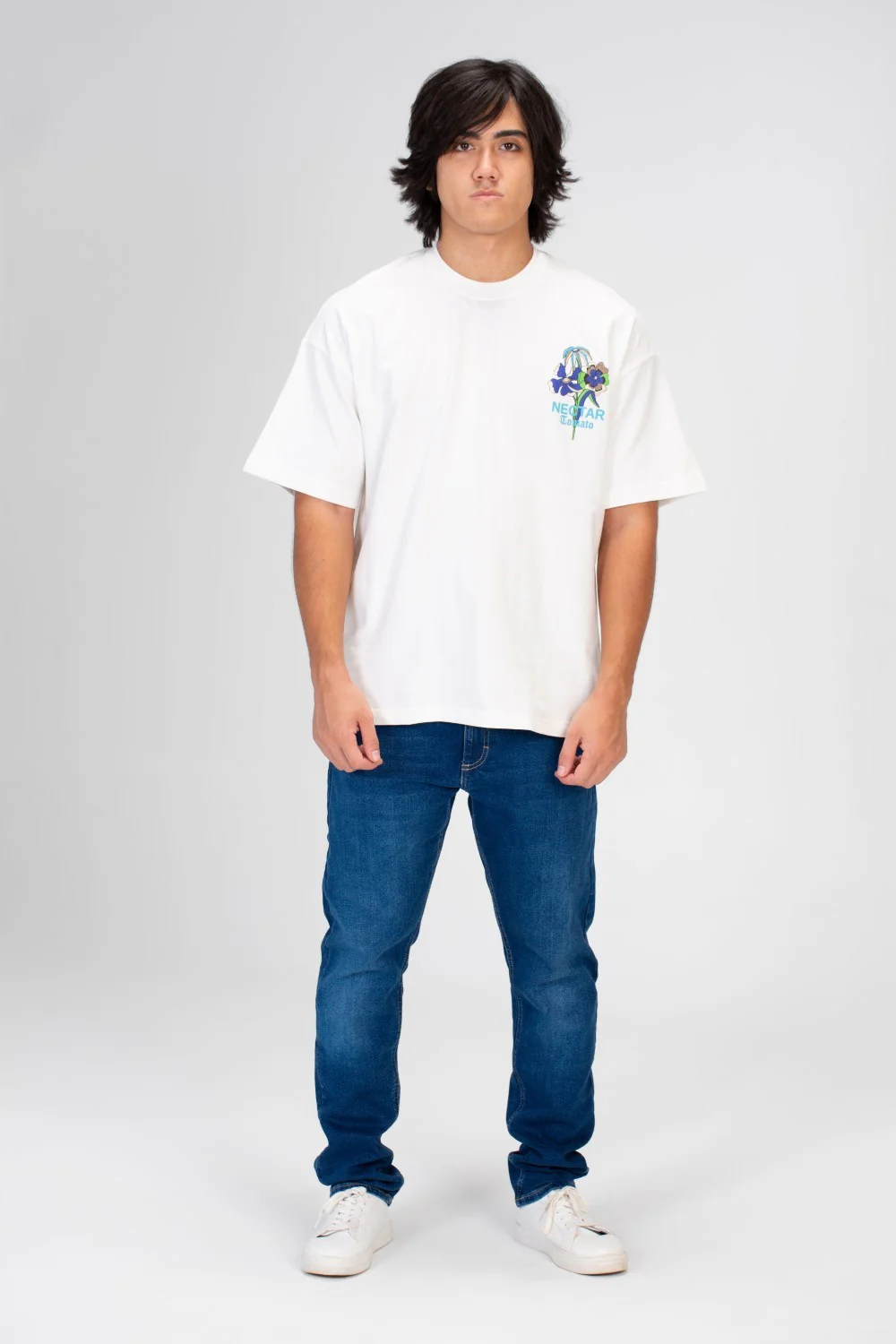 Men's Oversize Round Neck Printed T-shirt With Short Sleeves Single Lycra Material - Image 9