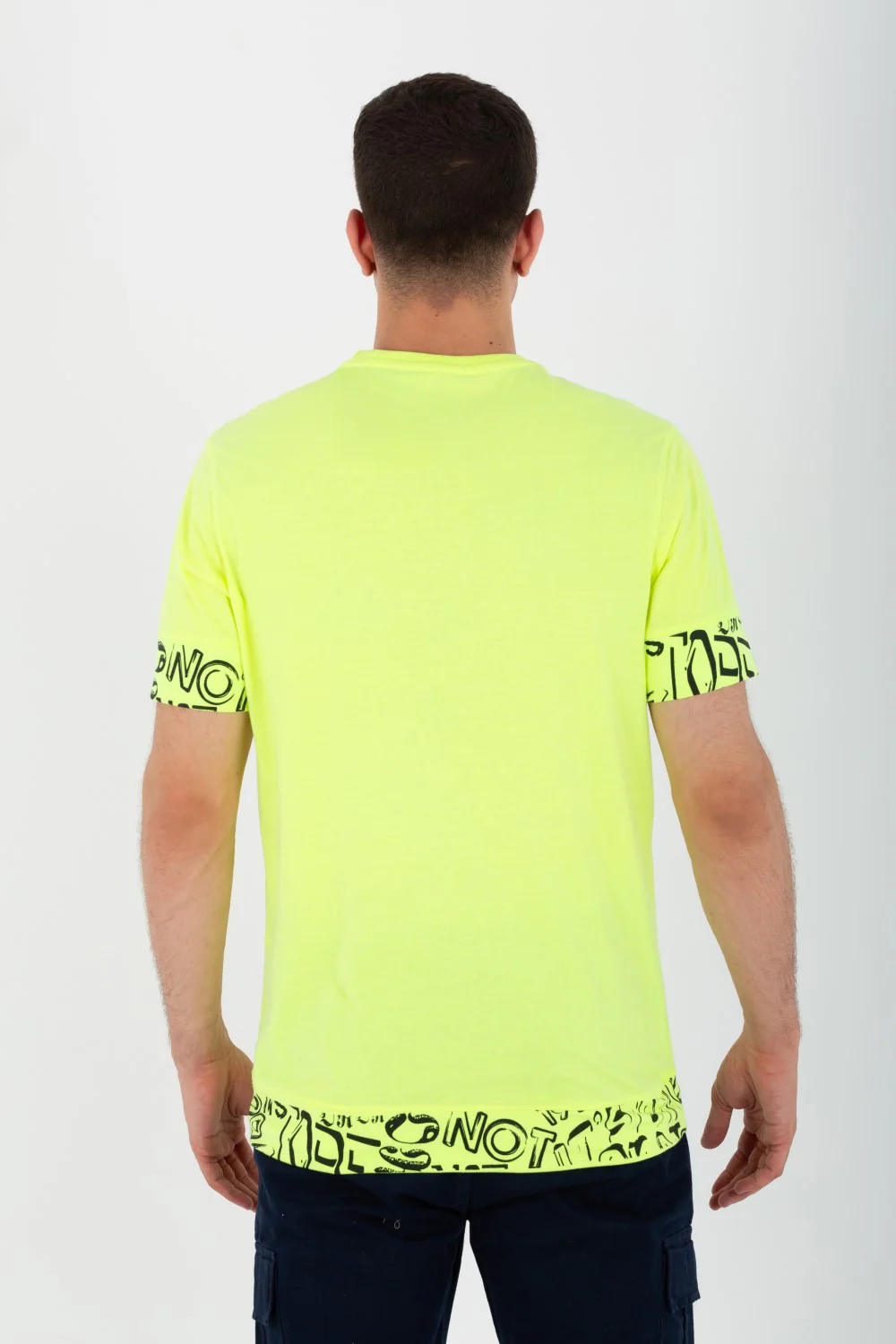 Mens Oversize Round Neck T-shirt With Don't Let Go Print - Image 5