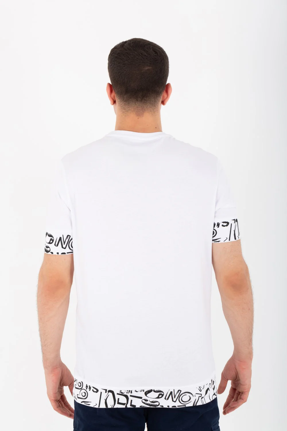 Mens Oversize Round Neck T-shirt With Don't Let Go Print - Image 8