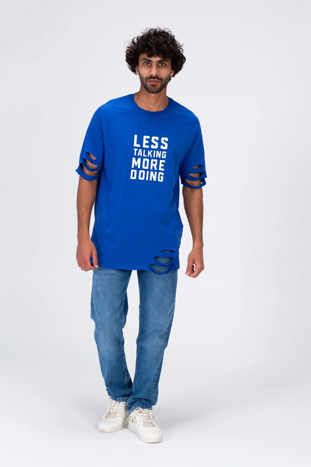 Mens Oversize Short Sleeved T-shirt Made Of Summer Melton Material - Image 3