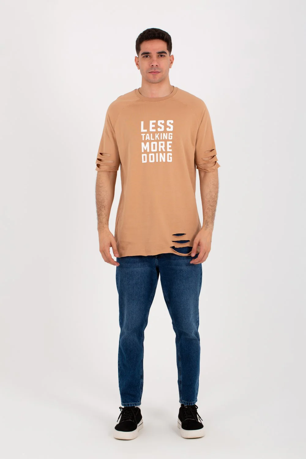 Mens Oversize Short Sleeved T-shirt Made Of Summer Melton Material - Image 4