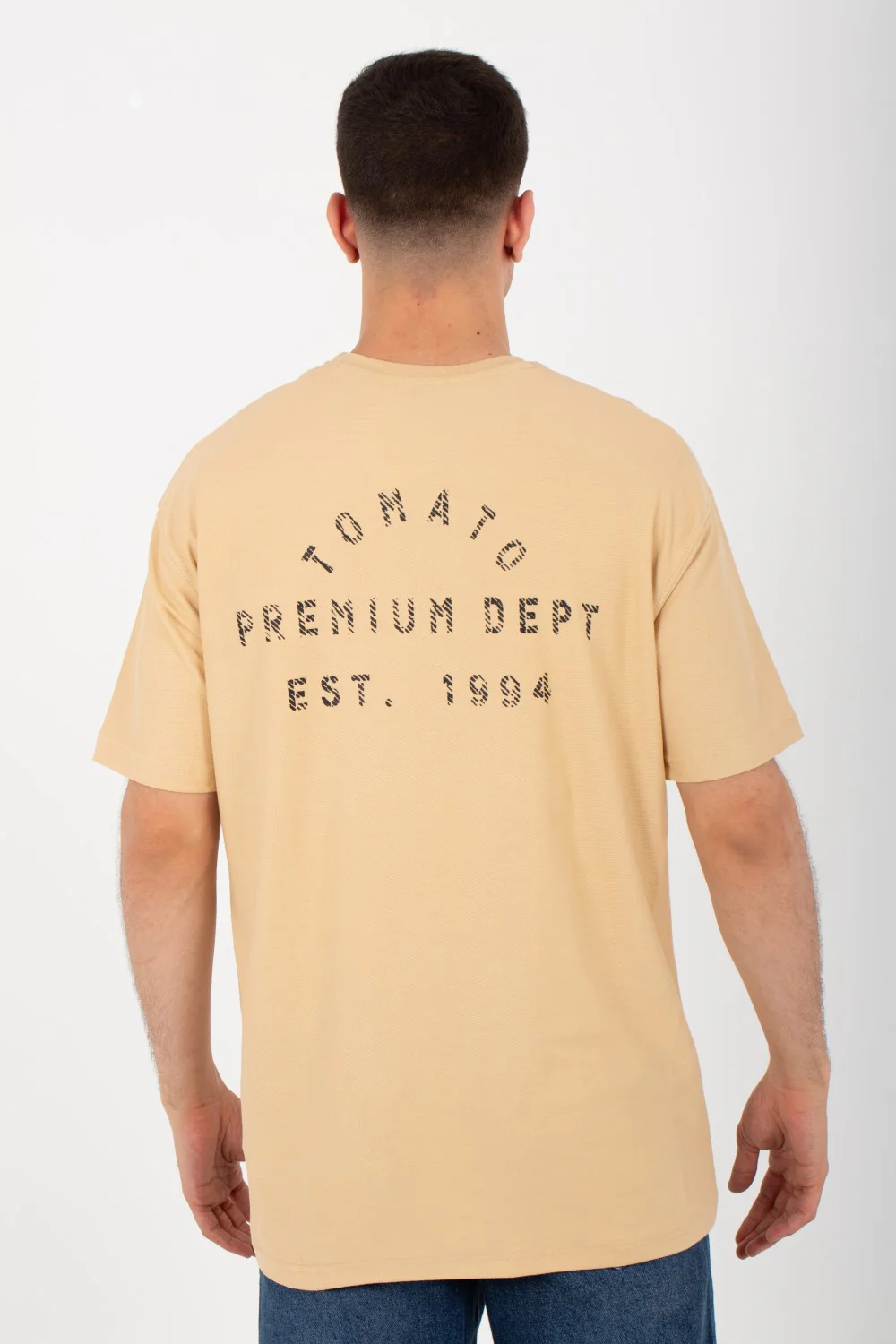 Mens Oversize T-shirt Printed On The Front And Back With A Round Neck - Image 2