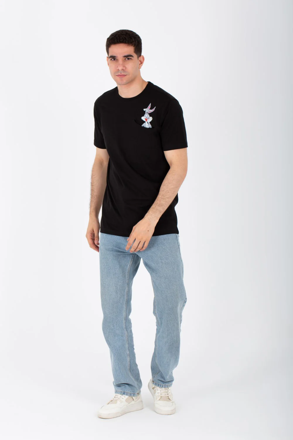 Mens Oversize T-shirt With A Round Neck And A Rabbit Print On The Front - Image 4