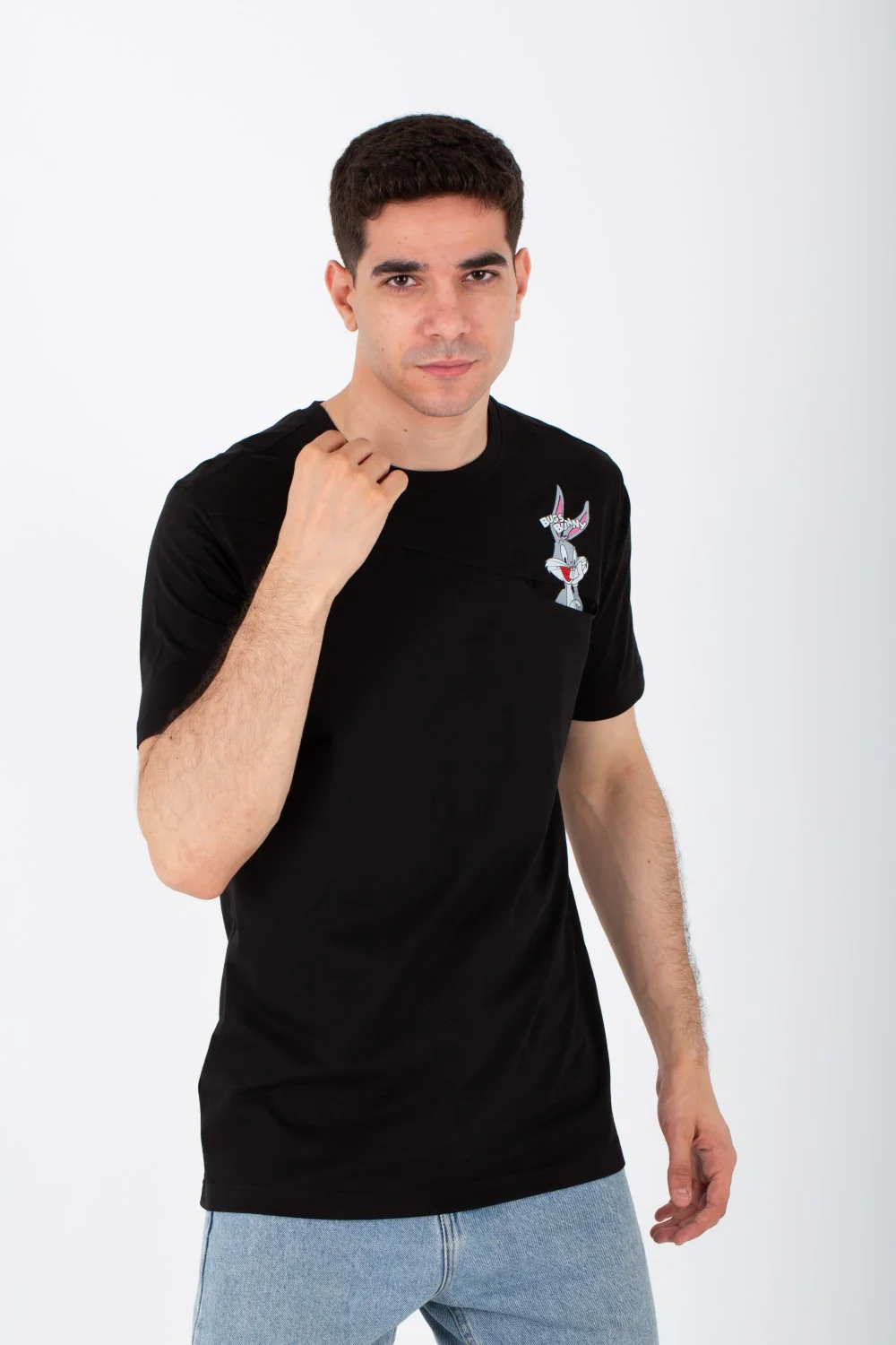 Mens Oversize T-shirt With A Round Neck And A Rabbit Print On The Front - Image 6