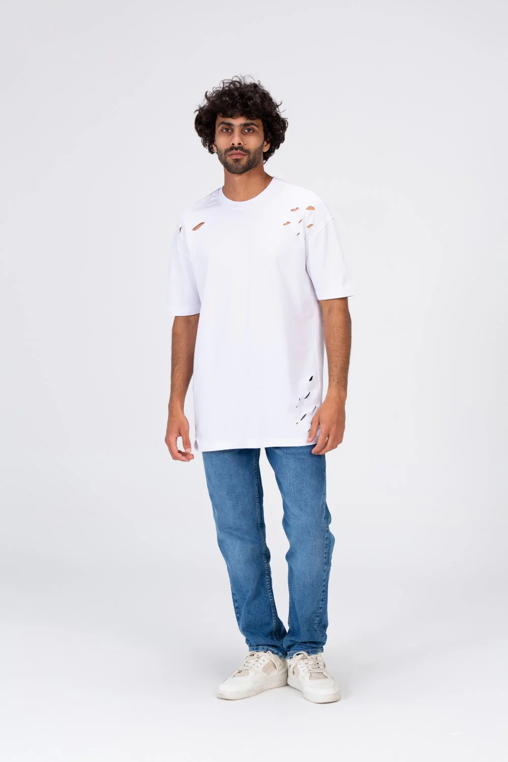 Mens Oversize T-shirt With Short Sleeves And A Round Neck - Image 10