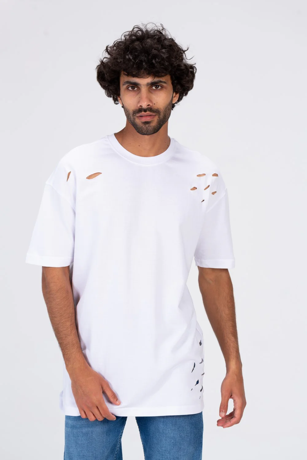Mens Oversize T-shirt With Short Sleeves And A Round Neck - Image 12