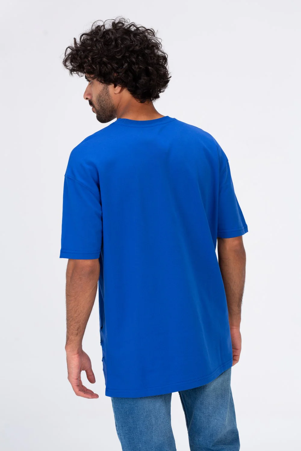 Mens Oversize T-shirt With Short Sleeves And A Round Neck - Image 2