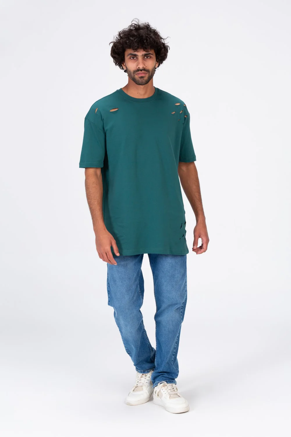 Mens Oversize T-shirt With Short Sleeves And A Round Neck - Image 4